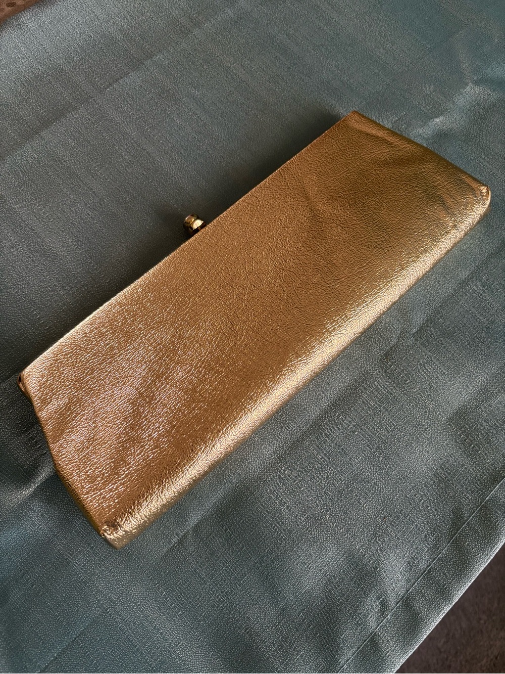 Vintage Elegant Metallic Gold Clutch Handbag